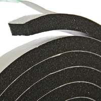 Frost King R338H Foam Tape, 3/8 in W, 10 ft L, 3/16 in Thick, Rubber, Black