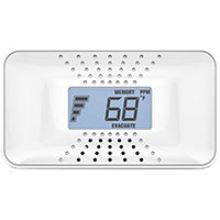 FIRST ALERT 1039753 Carbon Monoxide Alarm with Temperature Digital Display, Digital Display, 85 dB, White