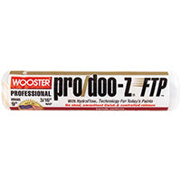 WOOSTER RR665-9 Paint Roller Cover, 3/16 in Thick Nap, 9 in L, Fabric Cover, White