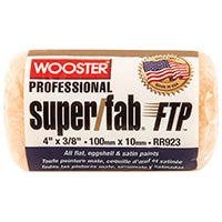 WOOSTER RR923-4 Paint Roller Cover, 3/8 in Thick Nap, 4 in L, Fabric Cover, Lager