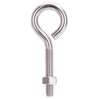 ProSource LR296 Eye Bolt, 8 mm Thread, Machine Thread, 1-5/8 in L Thread, 1-5/16 in Dia Eye, 292 lb Working Load