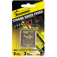 Bussmann BP/MAS-3A Fast Acting Fuse, 3 A, Glass Body