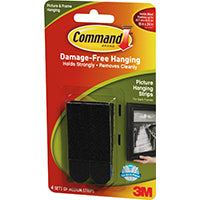 Command Black Picture Hanging Strips, 4 pairs (8 strips), Indoor Use, Medium (17201BLK-ES)