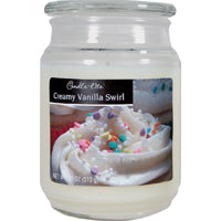Candle-lite Scented Candles, Creamy Vanilla Swirl Fragrance, One 18 oz. Single-Wick Aromatherapy Candle with 110 Hours of Burn Time, Off-White Color 3297553
