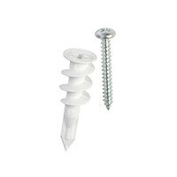 Buildex E-Z Ancor 11364 Wall Anchor, 1-5/8 in L, Fiber Nylon/Plastic, Zinc, 75 lb