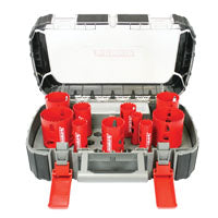 Diablo General Purpose Bi-Metal Hole Saw Set - Fits with Mandrel System - 10 Saw Cups, 1 Mandrel, 1 Pilot Bit, 2 Adaptor Nuts - DHS14SGP