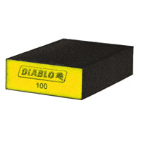 Diablo DFBLBLOFIN01G Sanding Sponge, 5 in L, 3 in W, 100 Grit, Fine, Aluminum Oxide Abrasive