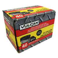 VULCAN FG-03812-10A Drum Liner, 55 gal Capacity, Poly, Black
