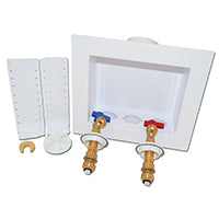 Oatey Quadtro 38300 Washing Machine Outlet Box, Polystyrene, White