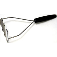 CHEF CRAFT 12920 Potato Masher, Stainless Steel Head, Black Handle