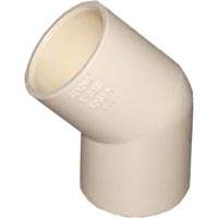 NIBCO T00080D Pipe Elbow, 1/2 in, 45 deg Angle, CPVC, 40 Schedule