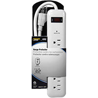 PowerZone OR802013 Surge Protector Power Strip, 125 V, 15 A, White