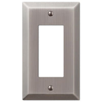 Amerelle Century 163RAN Wallplate, 4-15/16 in L, 2-7/8 in W, 1 -Gang, Steel, Antique Nickel