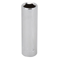 Vulcan MT6495634 Drive Socket, 1/2 in Socket, 3/8 in Drive, 6-Point, Chrome Vanadium Steel, Chrome