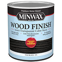 Minwax 108500000 Interior Wood Stain, Semi-Transparent, True Black, Liquid, 32 fl-oz