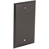 HUBBELL 5173-2 Cover, 4-17/32 in L, 2-25/32 in W, Metal, Bronze, Powder-Coated