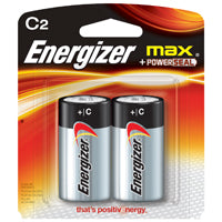 BATTERY MAX C ALKALINE 2/PK