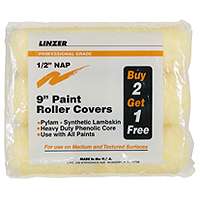Linzer RS1443 Paint Roller Cover, 1/2 in Thick Nap, 9 in L