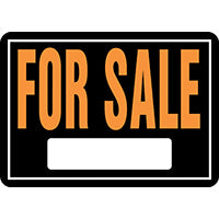 Hy-Ko Products 801 For Sale Aluminum Sign 9.25" x 14" Orange/Black, 1 Piece