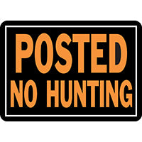 Hy-Ko Products 812 Aluminum Sign, 10" x 14", Black/Orange