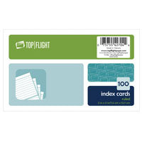 TOP FLIGHT 4630712 Index Card, 3 in L, 5 in W, White