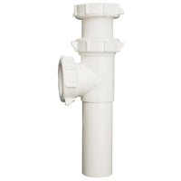 Plumb Pak PP20668 Master End Outlet and Tailpiece, 1-1/2 in, Slip-Joint, Plastic, White