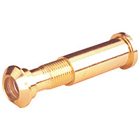 Defender Security U 9895 Door Viewer, 160 deg Viewing, 1-5/16 to 2-1/8 in Thick Door, Brass, Brass