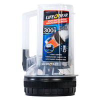 LIFE+GEAR 41-3975 Spotlight and Lantern, AA Battery, LED Lamp, 300 Lumens Lumens, 20 hr Max Runtime, Clear