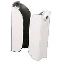 Prime-Line Top Hanger 2" X 7/16" Aluminum White Carded
