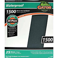 Ali Industries, Inc Gator Grit Silicone Carbide Sanding Sheets 1500 Grit Extra Fine Metal