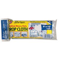Warp's U-912-48 Drop Cloth, 12 ft L, 9 ft W, Plastic, Clear