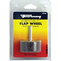Forney 60185 Mounted Flap Wheel with 1/4-Inch Shank, 2-Inch-by-1-Inch, 80-Grit