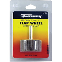 Forney 60186 Mounted Flap Wheel with 1/4-Inch Shank, 2-Inch-by-1-Inch, 120-Grit