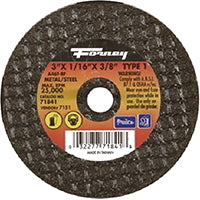 Forney 71841 Cut-Off Wheel with 3/8-Inch Arbor, Metal Type 1, A46T-BF, 3-Inch-by-1/16-Inch