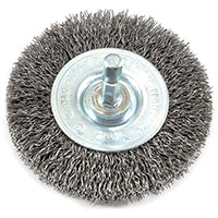 Forney 72733 Wire Wheel Brush, Coarse Crimped with 1/4-Inch Hex Shank, 2-1/2-Inch-by-.012-Inch