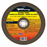 Forney 71799 Cut-Off Wheel with 7/8-Inch Arbor, Metal Type 1, A46T-BF, 6-Inch-by-1/16-Inch