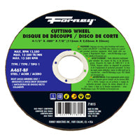 Forney 71815 Cut-Off Wheel with 7/8-Inch Arbor, Metal Type 1, A46T-BF, 4-1/2-Inch-by-0.080-Inch