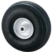 ProSource CW/GS-3339 Hand Truck Wheel, Tube, 10 x 3-1/2 in Tire, 1-1/2 in Dia Hub, Rubber
