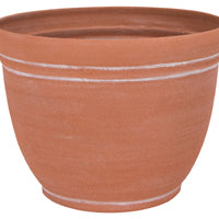 Landscapers Select PT-S058 Planter, 13 in Dia, Round, Resin, Terra Cotta, Terra Cotta