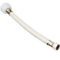 Plumb Pak PP23870 E-Z Toilet Supply Tube with Flag Label, 3/8 in Compression X 7/8 in Ballcock, 9 in L, Vinyl