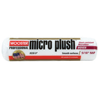 WOOSTER R235-9 Paint Roller Cover, 5/16 in Thick Nap, 9 in L, Microfiber Cloth Cover, White