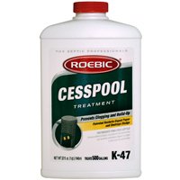 ROEBIC K-47 Cesspool Bacteria Treatment, Liquid, Straw, Earthy, 1 qt