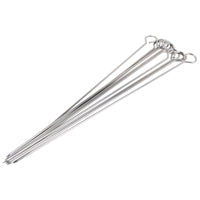 Omaha Bbq-37243b Stainless Steel Skewers, 15 Inch, 10 Pieces (Pack of 6)