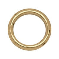 Campbell T7661154 Welded Ring, 150 lb Working Load, 2 in ID Dia Ring, #7B Chain, Solid Bronze, Polished