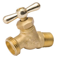 B & K 102-303 Hose Bibb, 1/2 x 3/4 in Connection, MPT x Male Hose, 125 psi Pressure, Brass Body, Antique