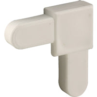 Screen Frame Corner, Plastic, Square Cut, white, 5/8 x 1/4-In., 20-Pk.