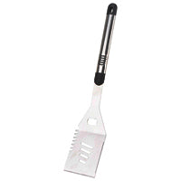 Omaha BBQ-8112443A Premium BBQ Spatula, 1.9 mm Gauge, Stainless Steel Blade, Stainless Steel, Aluminum Handle
