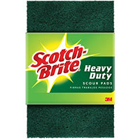 Scotch-Brite 220 Scour Pad, 6 in L, 3.85 in W, Green