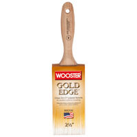 WOOSTER 5232-2-1/2 Paint Brush, 2-1/2 in W, 2-15/16 in L Bristle, Polyester Bristle, Flat Sash Handle