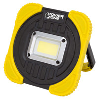 PowerZone 12241 COB Rechargeable Portable Work Light, 1-Lamp, LED Lamp, 1000 Lumens, Black with Yellow